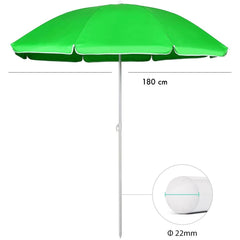 Art.253001 Parasol avec poteau central couleur unie TNT avec couvercle 180 cm