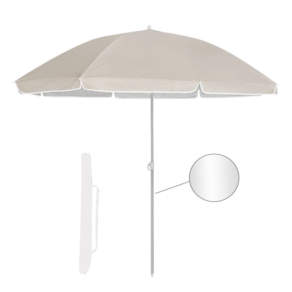 208008 Parasol avec poteau central en métal et en tissu polyester 180cm