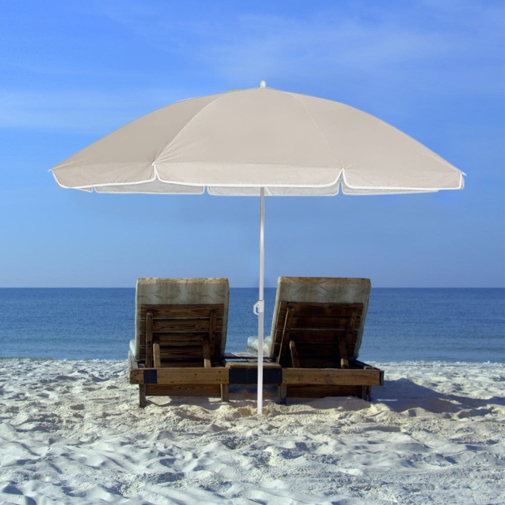 208008 Parasol avec poteau central en métal et en tissu polyester 180cm