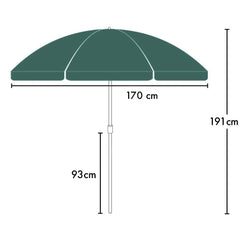 Art.253006 Parasol avec poteau central en métal et tissu nylon 170cm