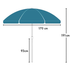 Art.253006 Parasol avec poteau central en métal et tissu nylon 170cm