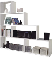 262086 Bibliothèque KLUM avec 9 étagères en mélaminé géométrique 145X29xH145cm