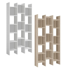 264820 Étagère italienne en bois MDF avec 3 colonnes cubiques 96x25x192 cm