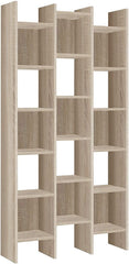 264820 Étagère italienne en bois MDF avec 3 colonnes cubiques 96x25x192 cm
