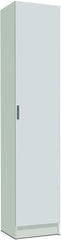 240787 Armoire colonne polyvalente avec 1 porte en bois blanc 37x37x180cm
