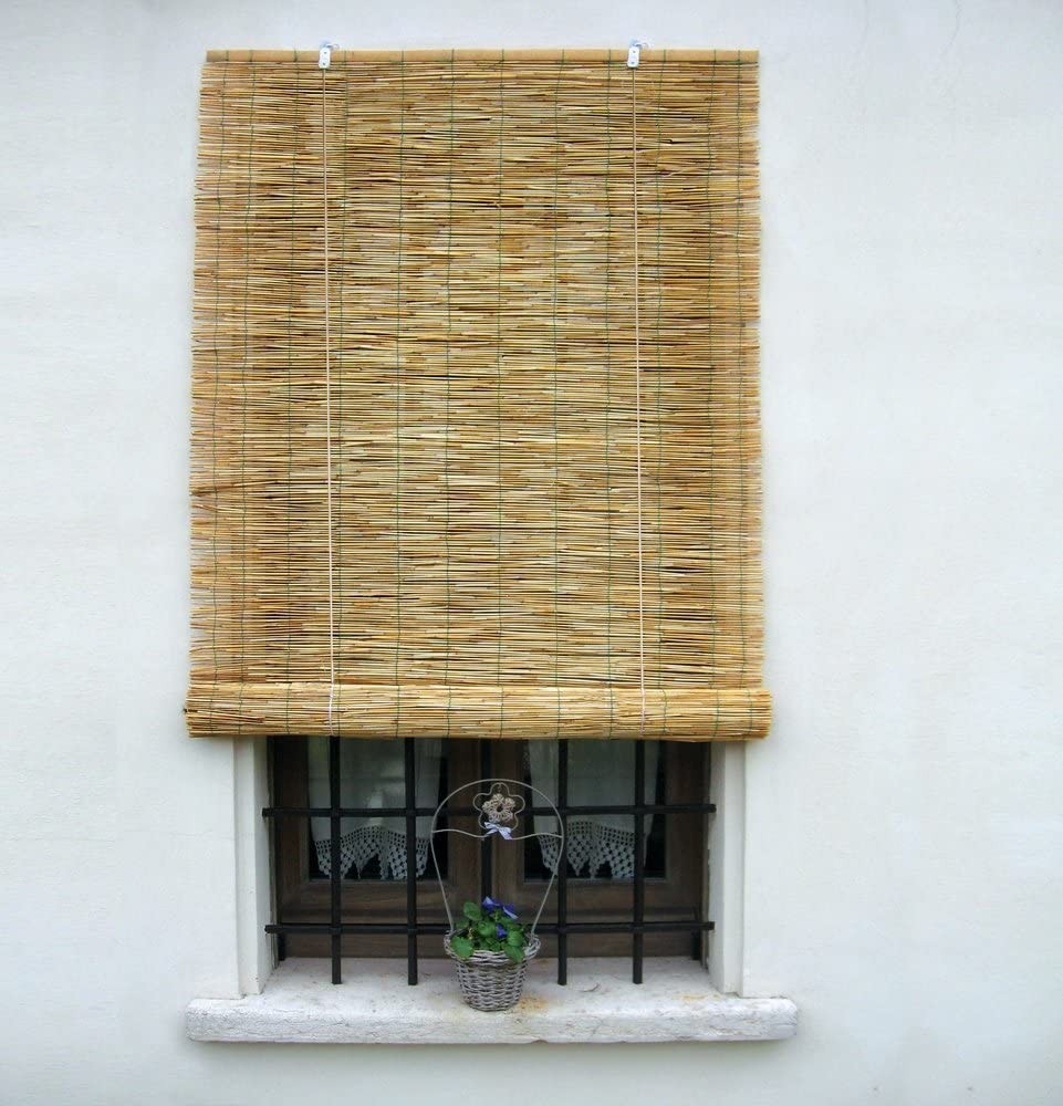 202463 Store en bambou arella avec poulie imperméables 120 x 260 cm