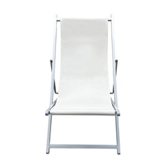 Chaise longue plage MATERA 3 Positions Pliable Structure en Fer et Tissu Oxford