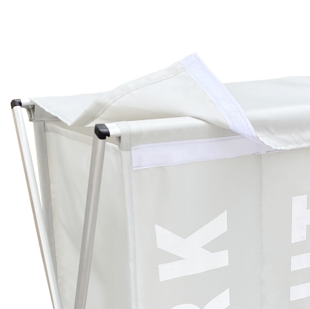 Panier Porte-linge 3 Compartiments Division des Vêtements Clairs Foncés Colorés