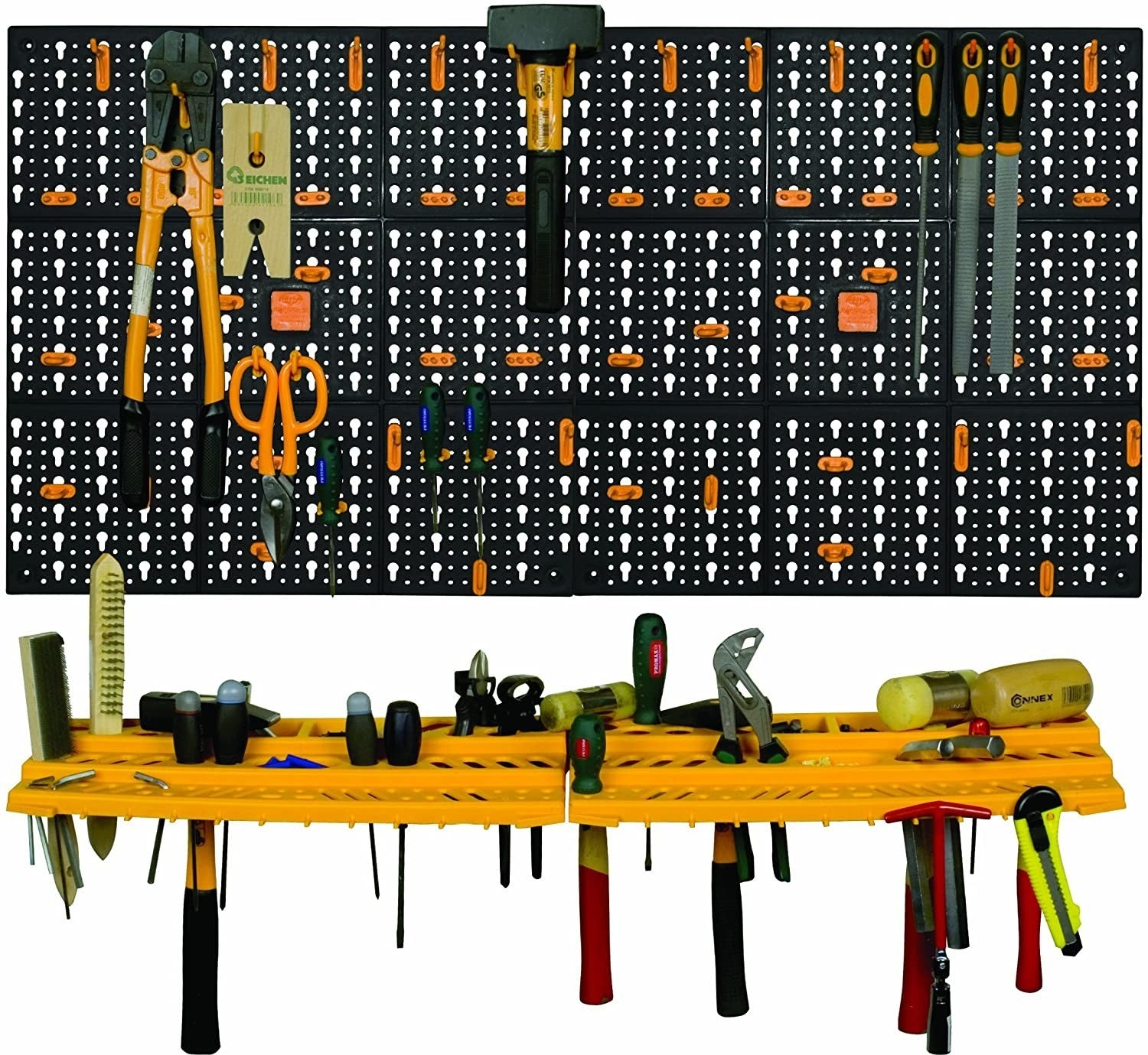 Étagère Porte-outils 332 Kit Panneaux Modulaires pour Outils 50 crochets