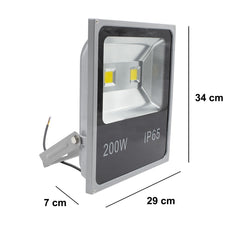 Phare LED 200W Lumière chaude pour extérieur imperméable IP65 avec support