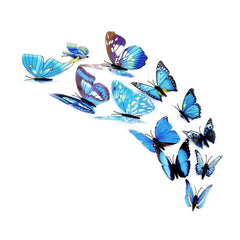 Kit 12 papillons 3D - sticker muraux différente couleur -décoration de la maison