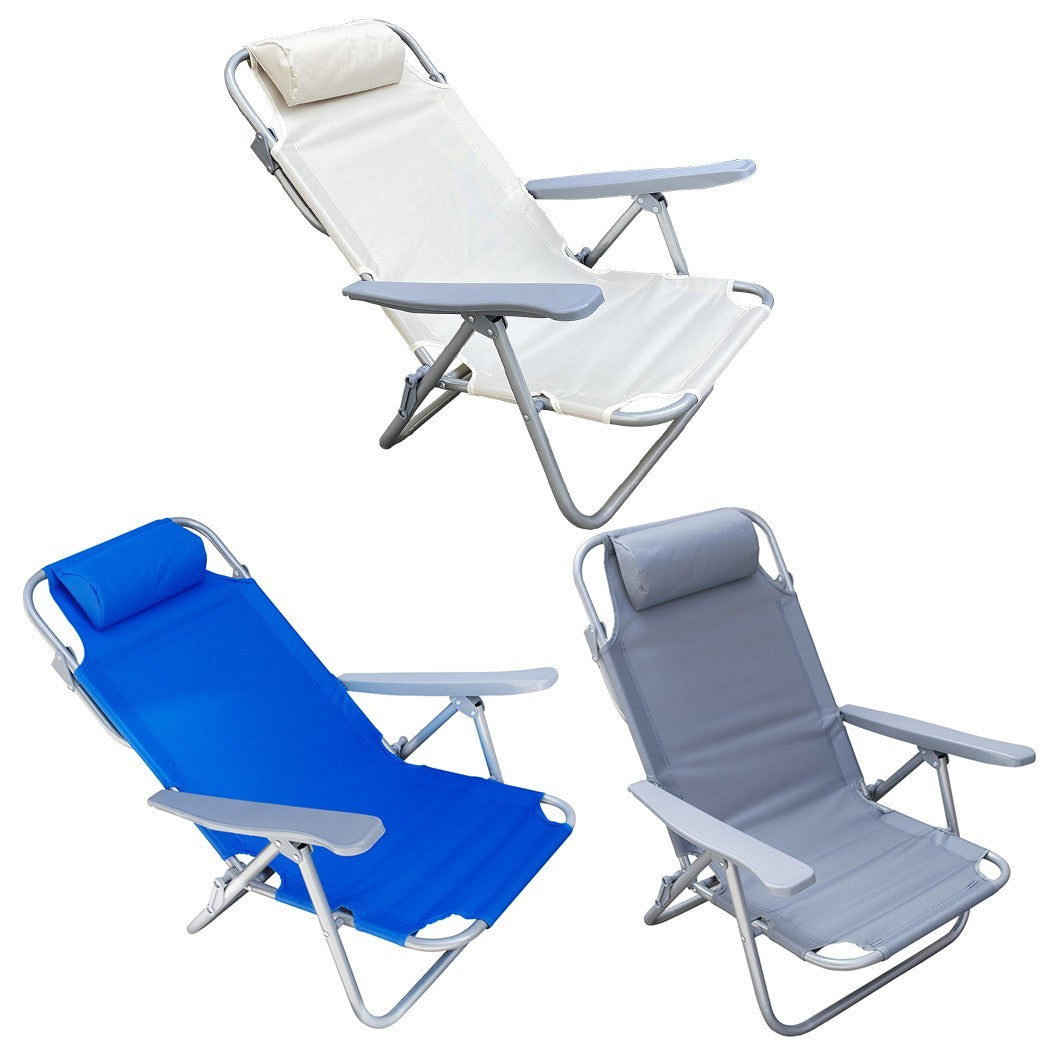 Chaise longue Inclinable Plage FUBUCA Structure en fer avec coussin