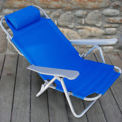 Chaise longue Inclinable Plage FUBUCA Structure en fer avec coussin