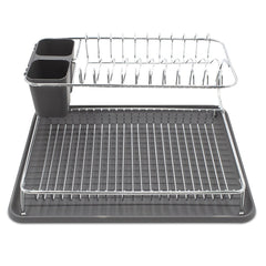 Égouttoir à double plancher en acier 385741 Plateau et compartiment Couverts
