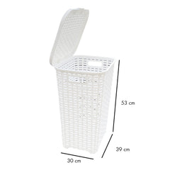 Ensemble 3pcs Accessoires De Bain Rattan 304636 Panier Linge Poubelle Poubelle