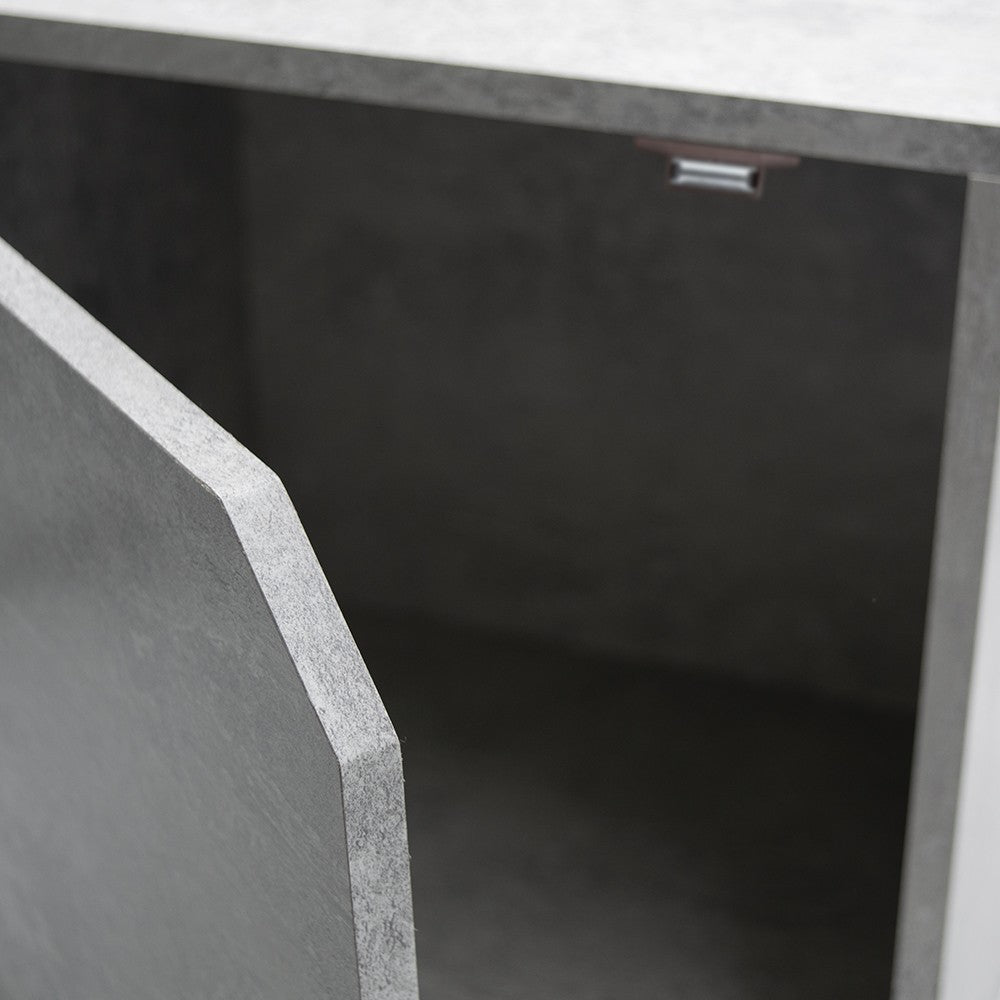 Cube Modulaire Bibliothèque 13232 Ciment frêne avec porte ouvrable CUBE STACK