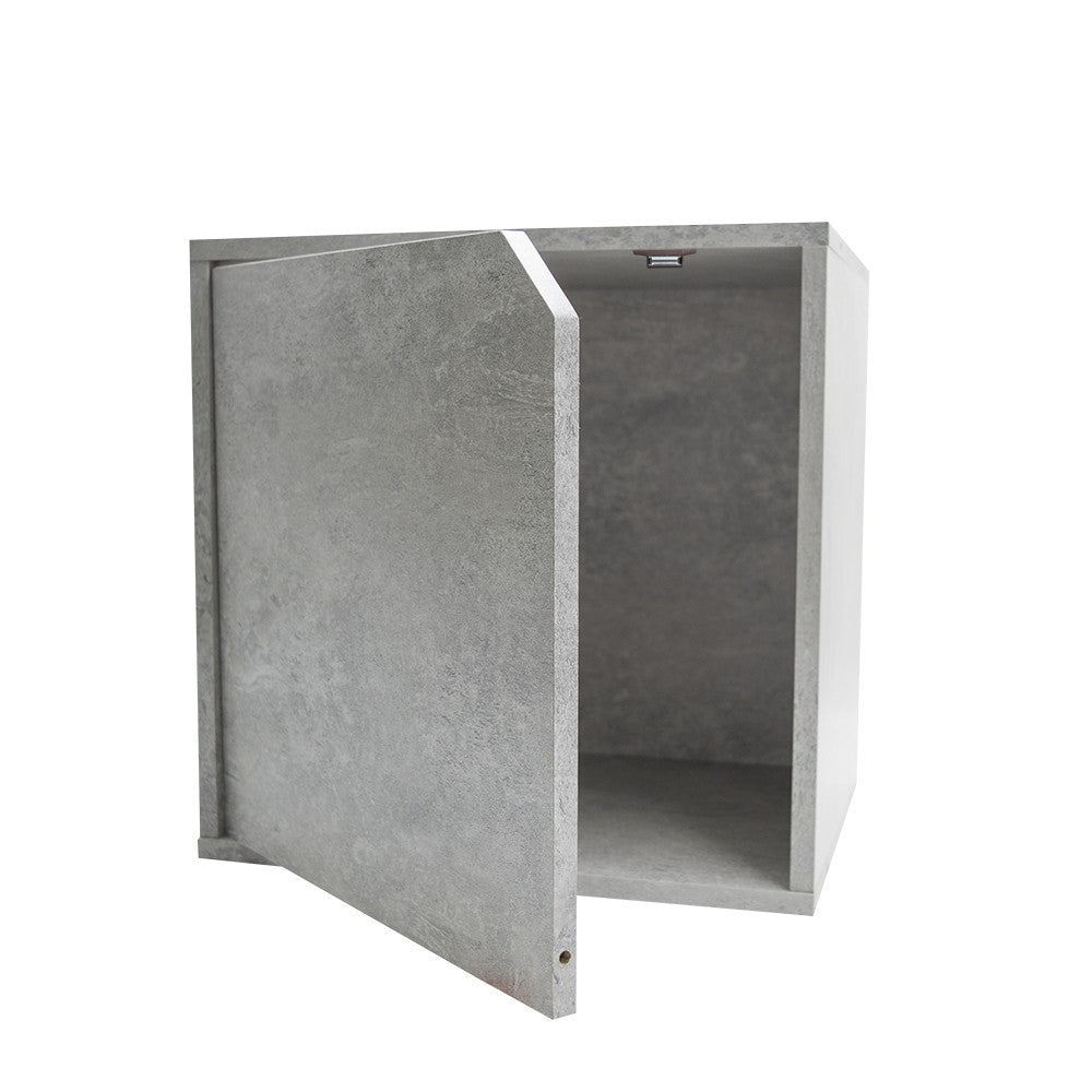 Cube Modulaire Bibliothèque 13232 Ciment frêne avec porte ouvrable CUBE STACK