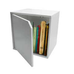 Cube Modulaire Bibliothèque 13232 Ciment frêne avec porte ouvrable CUBE STACK