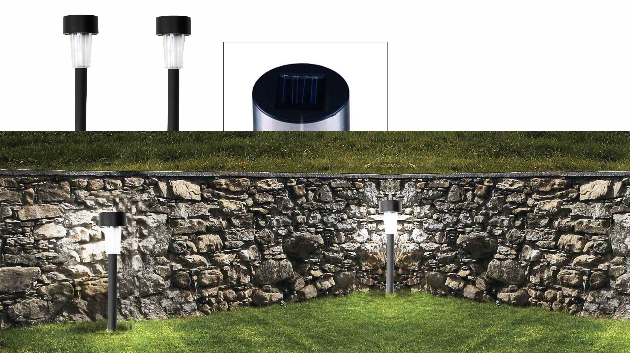Lampe 1 LED solaire de 30 cm de jardin IP 44