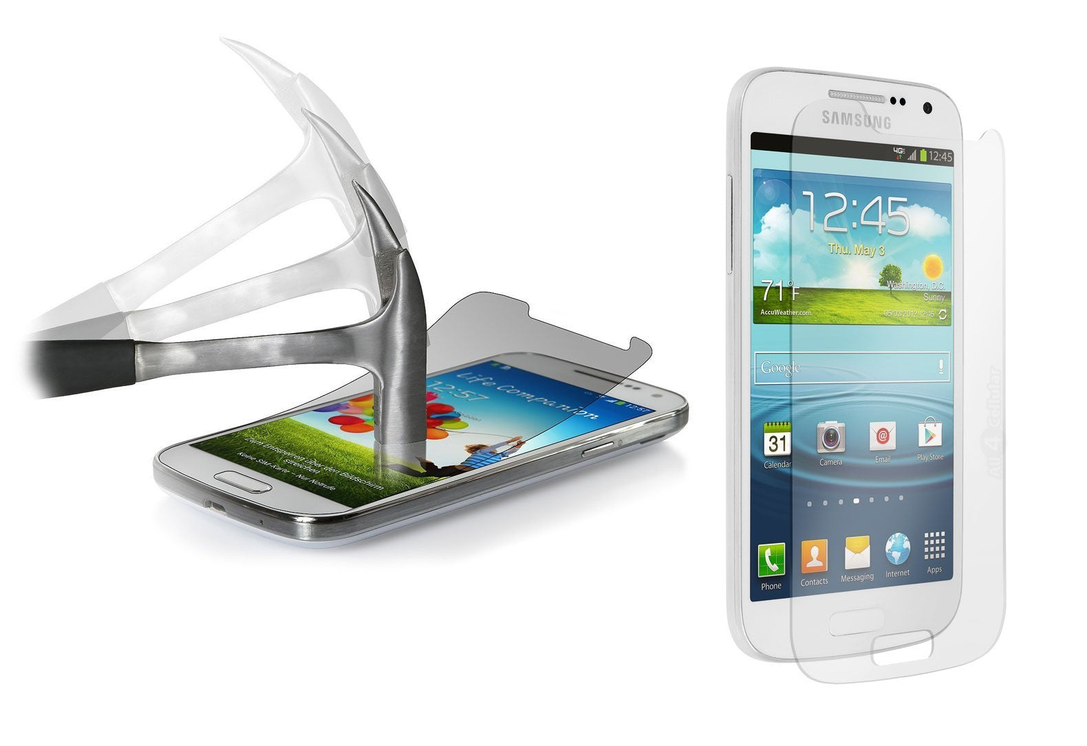 Film protecteur - protection écran en verre trempé transparent - SAMSUNG S4 MINI