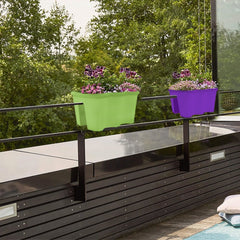 Planteur de balcon rectangulaire art. 120347 plastique polypropylène 37x28x20cm
