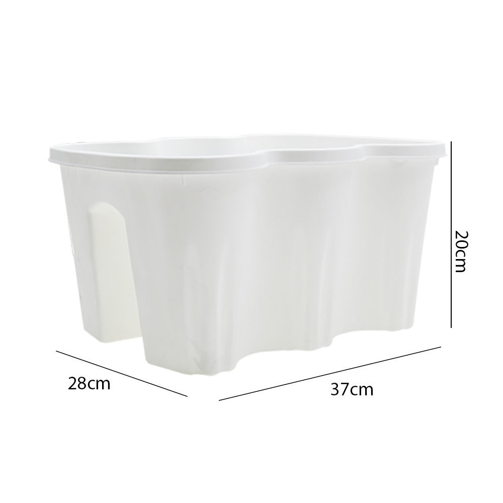 Planteur de balcon rectangulaire art. 120347 plastique polypropylène 37x28x20cm