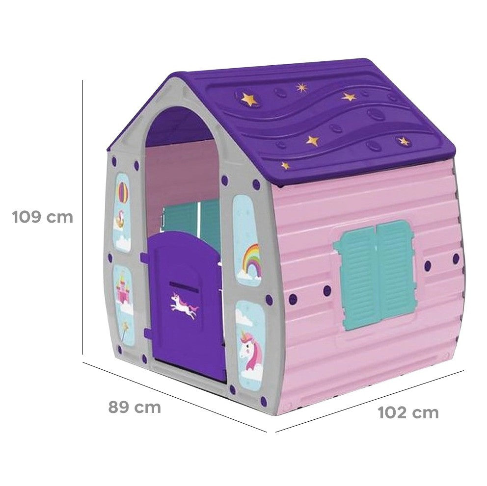 Maison de jardin pour enfants Licorne 562109 Maison de jeu Enfants 102x89xH109