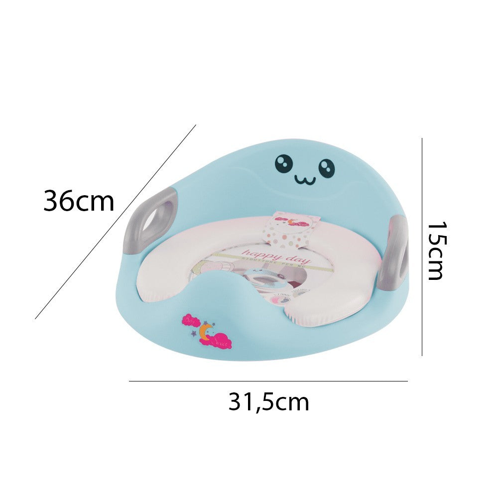 Réducteur WC pour Enfants 526200 Siège de Toilette Ovale Doux avec Bavette
