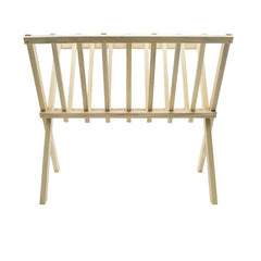 Organisateur porte-magazines au sol en bois clair refermable 22x38xH33 cm