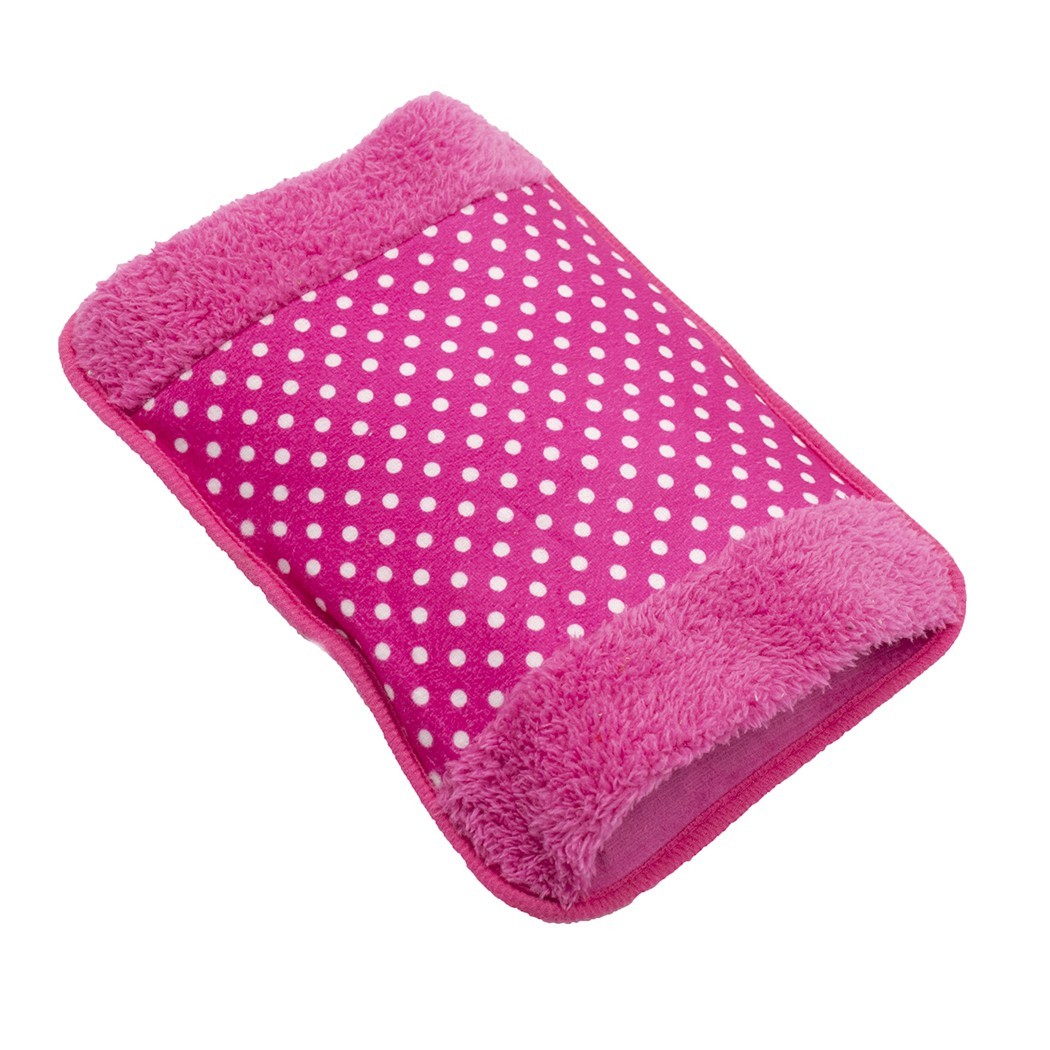Sac à eau chaude avec poche chauffe-mains en polyester fantaisies assorties