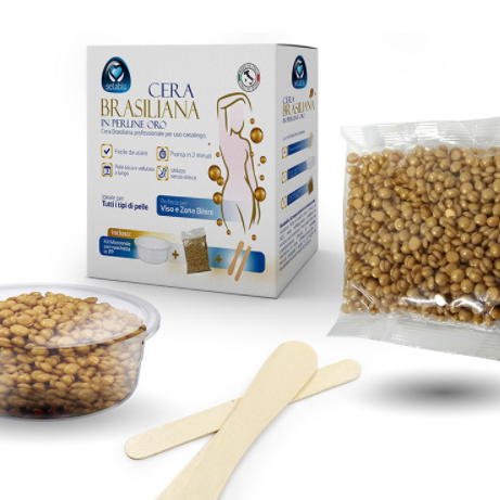 Kit de cire brésilienne pour micro-ondes ensembles de 100gr avec spatles
