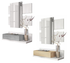 Meuble d’entrée 265797 Tekkan Tiroir et Miroir Design Moderne 75x29x116