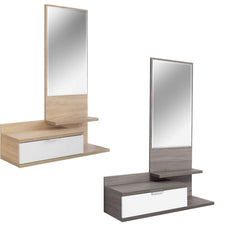 Meuble d’entrée Dahlia avec tiroir et miroir de style moderne 116x81x29 cm