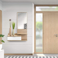 Meuble d’entrée Dahlia avec tiroir et miroir de style moderne 116x81x29 cm
