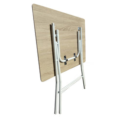 Table pliante En acier peint Bingo 80 et dessus en bois 80x60xH72 cm