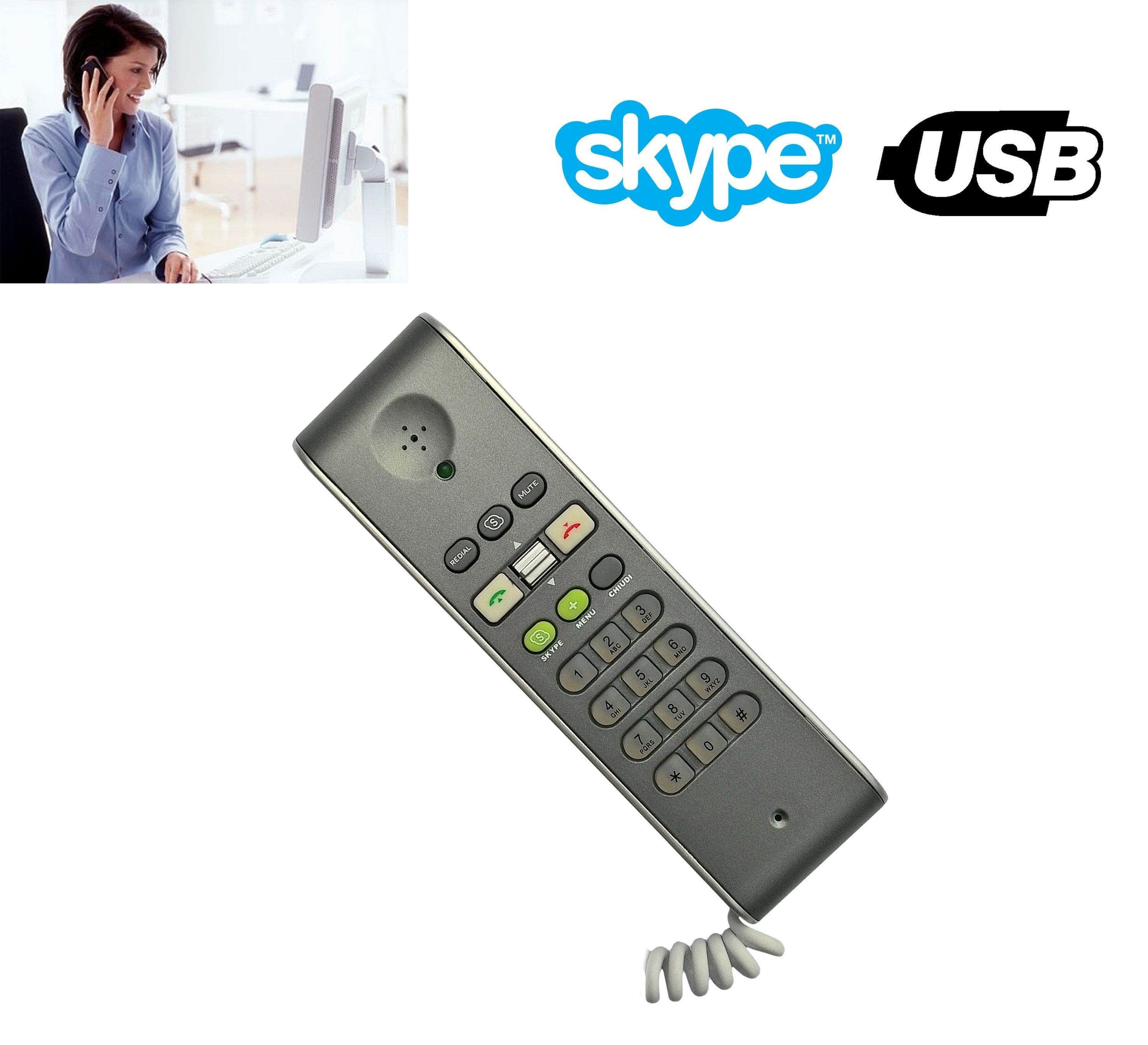Téléphone VoIP USB compatible avec Skype pour appeler vos amis gratuitement