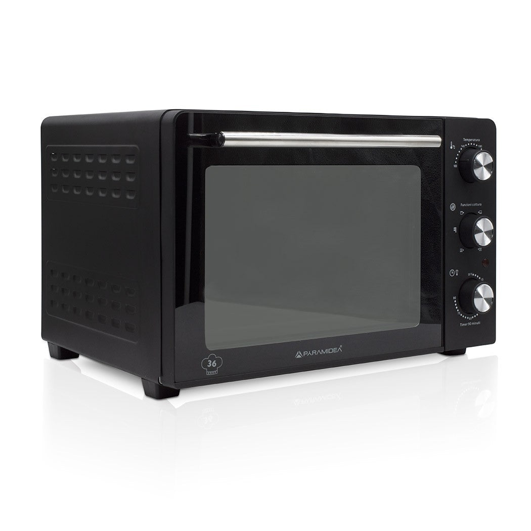 Four électrique ventilé 36L puissance 1500W avec plaque à pâtisserie incluse