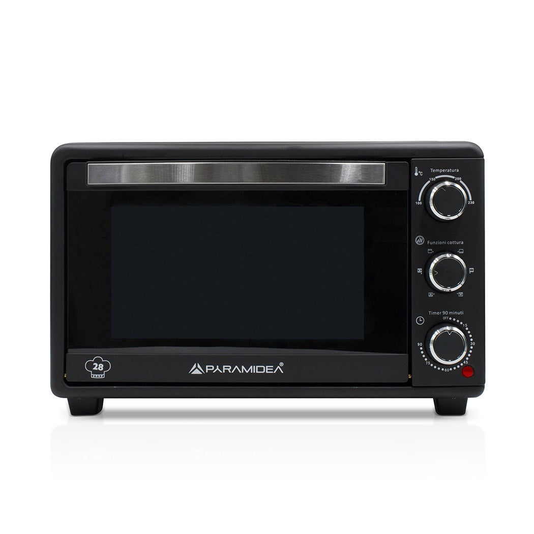 Four électrique ventilé 28L puissance 1500W avec plaque à pâtisserie en acier