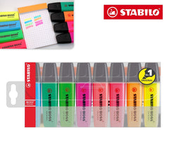 70/8 Pochette 8 surligneurs Boss STABILO pointe 2 - 5 mm couleurs assorties