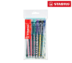 338/6-5 Lot de 6 stylos à bille rétractable Stabilo Tropikana plusieurs couleurs