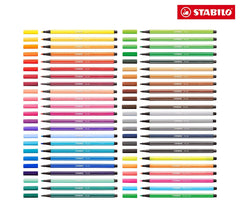 6850-6 Boîte métal de 50 feutres Stabilo Pen 68 trait 1 mm couleurs assorties