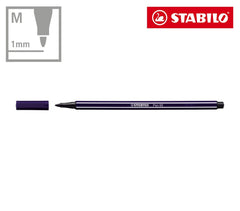 6850-6 Boîte métal de 50 feutres Stabilo Pen 68 trait 1 mm couleurs assorties