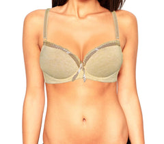 B436 Set de 3 soutien-gorge KALIKA ruban à pois bretelles ajustables