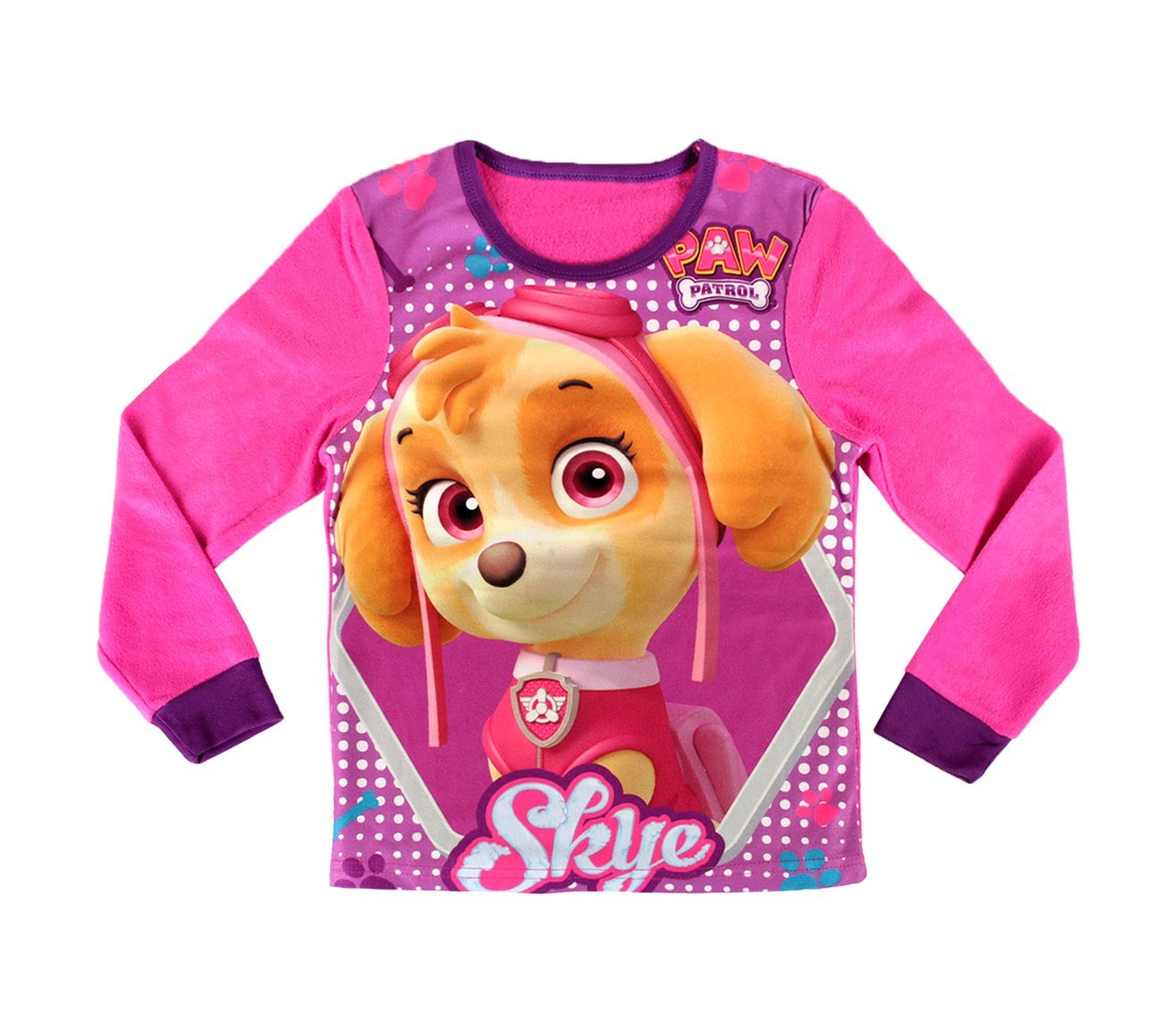828173 Pyjama enfant imprimé Paw Patrol Skye en polaire chaude de 3 à 6 ans