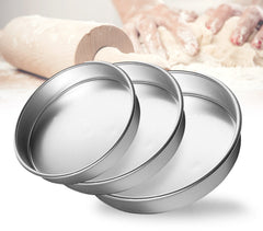 Set de 3 moules en acier inoxydable pour la cuisson (28 - 32 à 36 cm)