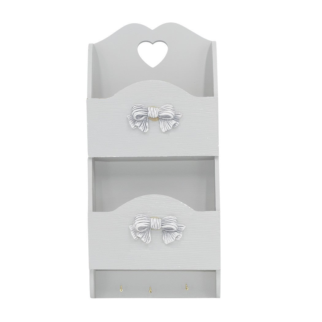 Porte-lettres murales en bois 2 places décoration arc 29Hx6Px18L cm
