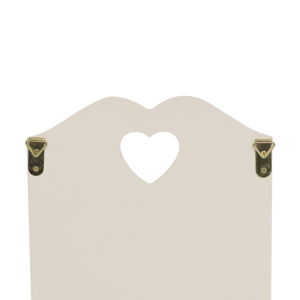 Porte-lettres murales en bois 2 places décoration fleurs 29Hx6Px18L cm