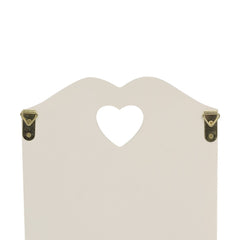 Porte-lettres murales en bois 2 places décoration fleurs 29Hx6Px18L cm