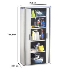 Armoire EASY ROLL 2 volets coulissants 5 Étagères 170HX38Px78L cm