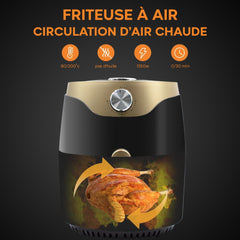 Friteuse à air AF501 jusqu’à 200°C MyIdea capacité 5,5 LT puissance 1350watts